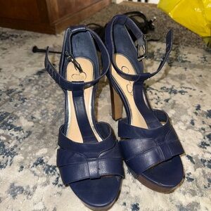 Jessica Simpson Navy Blue Heeled Sandals